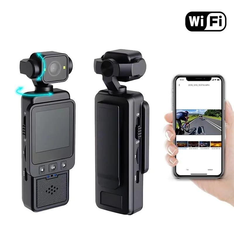 Xiaomi 8K Handheld Sports Camera 180 ° Rotating Mini Portable Anti-shake Camera HD Display WiFi Wearable Night Vision Camera