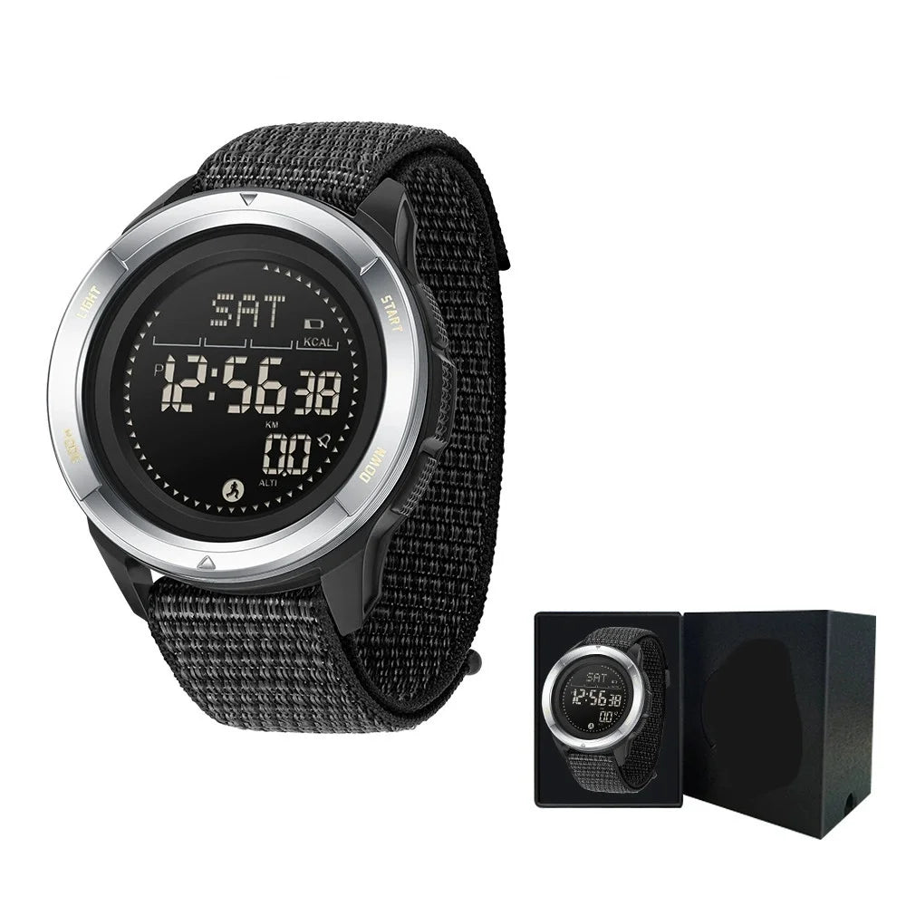 Men's Electronic Watch Sports Creative Compass Waterproof Alarm Clock Date Luminous Outdoor Digital Watches for Men