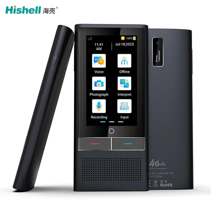 Z6 4G Version Smart Voice Translator 2.8 Inch Touch Screen Portable 138 Languages Translating Machine for Business Travel