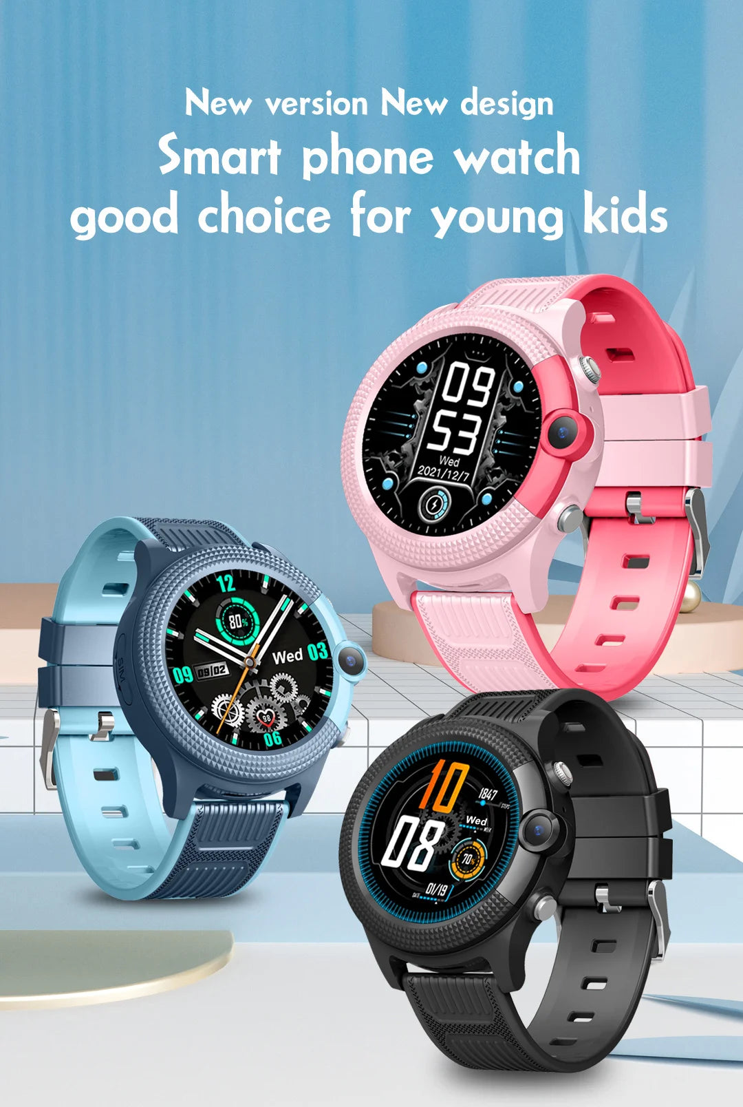 Xiaomi Mijia Kids Smart Watch GPS Tracker Baby 4G SIM Smart Watch Child Video Call Monitor SOS Wristband for Student School Gift