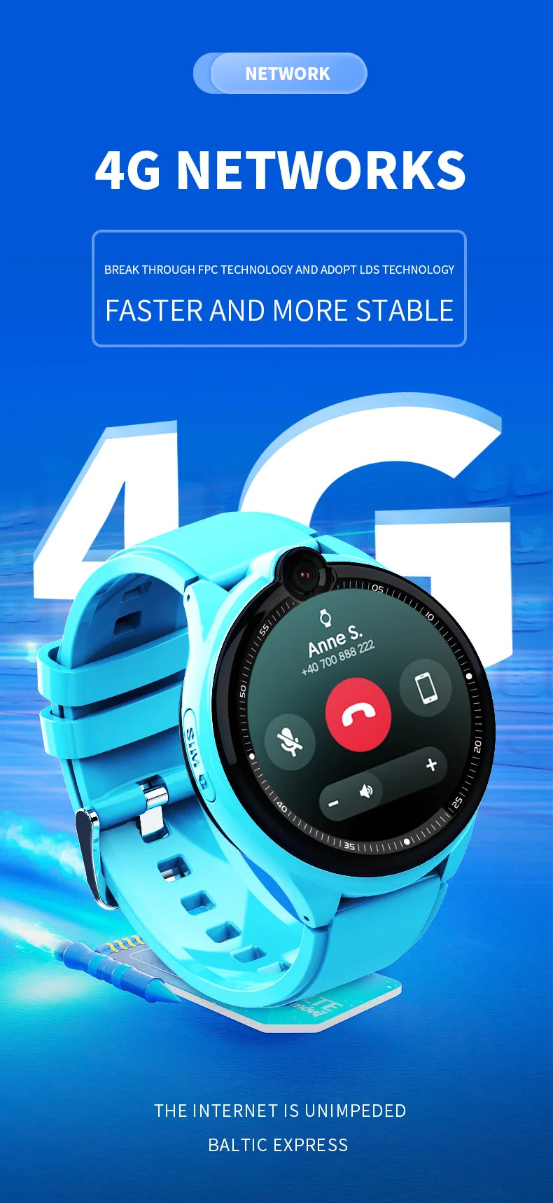 2024 best selling Kids 4G Smart Watch SOS GPS Location Tracker Video Call Chat Camera Sim Card Waterproof Smartwatch for Child