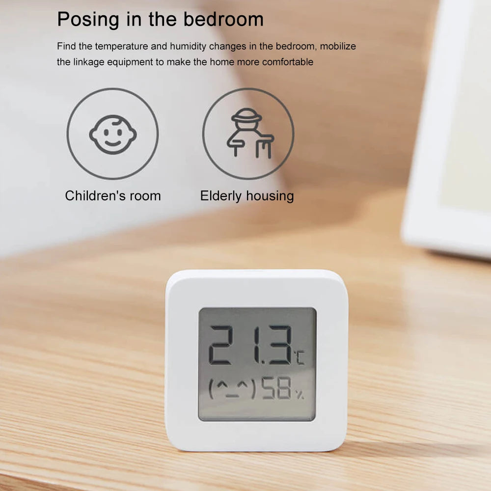 Xiaomi Smart Hygrometer Thermometer 2 Bluetooth Wireless Electric Digital Hygrometer Thermograph With Mijia APP Smart Home MI