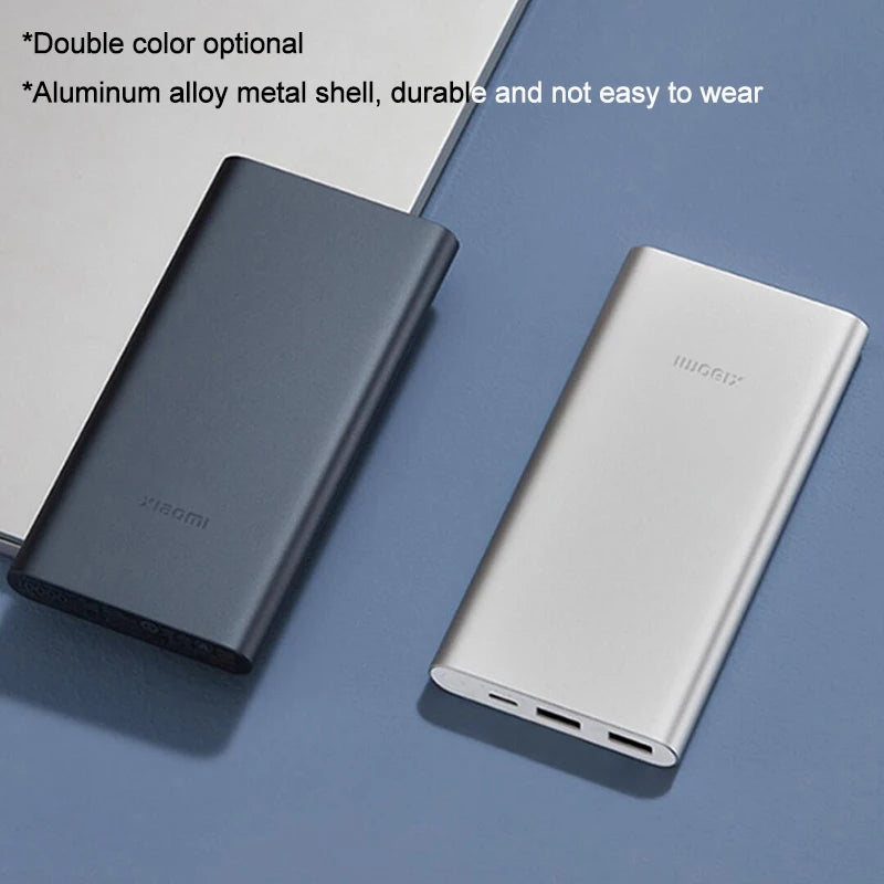 Xiaomi 10000mAh 22.5W Power Bank, 3 Ports, USB-C Fast Charging, Aluminum Alloy, Support Low Current Mode, For iPhone 16 15 14 13