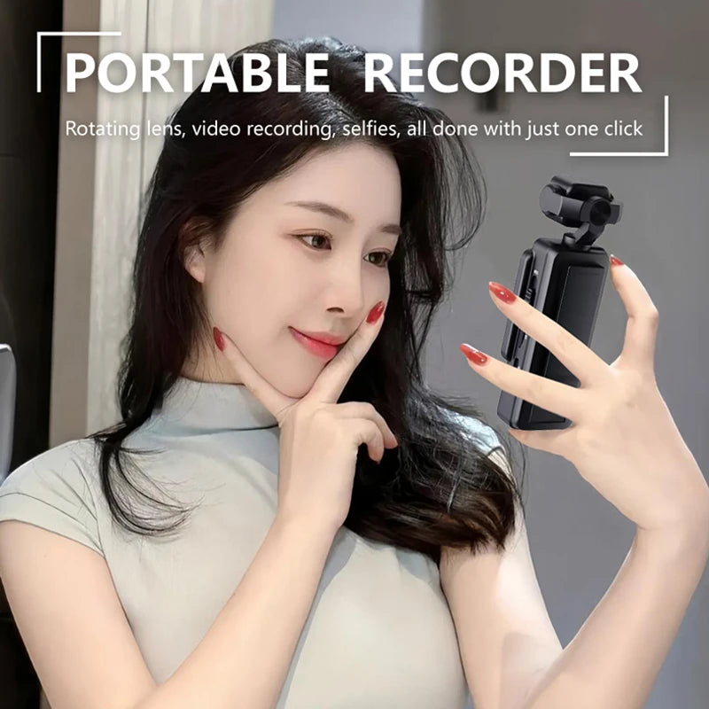 Xiaomi 8K Handheld Sports Camera 180 ° Rotating Mini Portable Anti-shake Camera HD Display WiFi Wearable Night Vision Camera