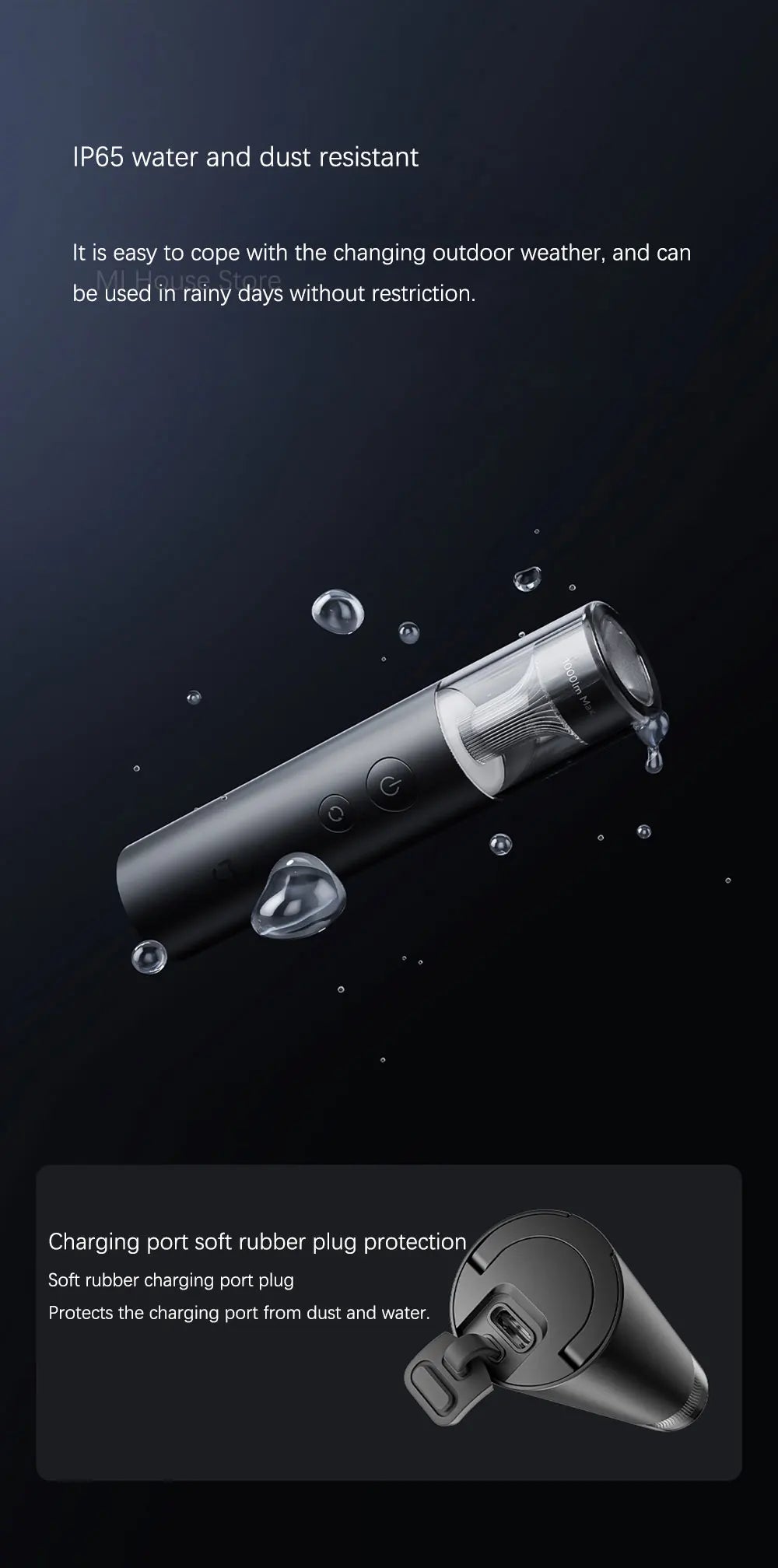 Xiaomi Mijia Flashlight Multi Functional 4in1 Rechargeable 3100mAh 1000 lumen IP65 Waterproof Emergency Light Outdoor