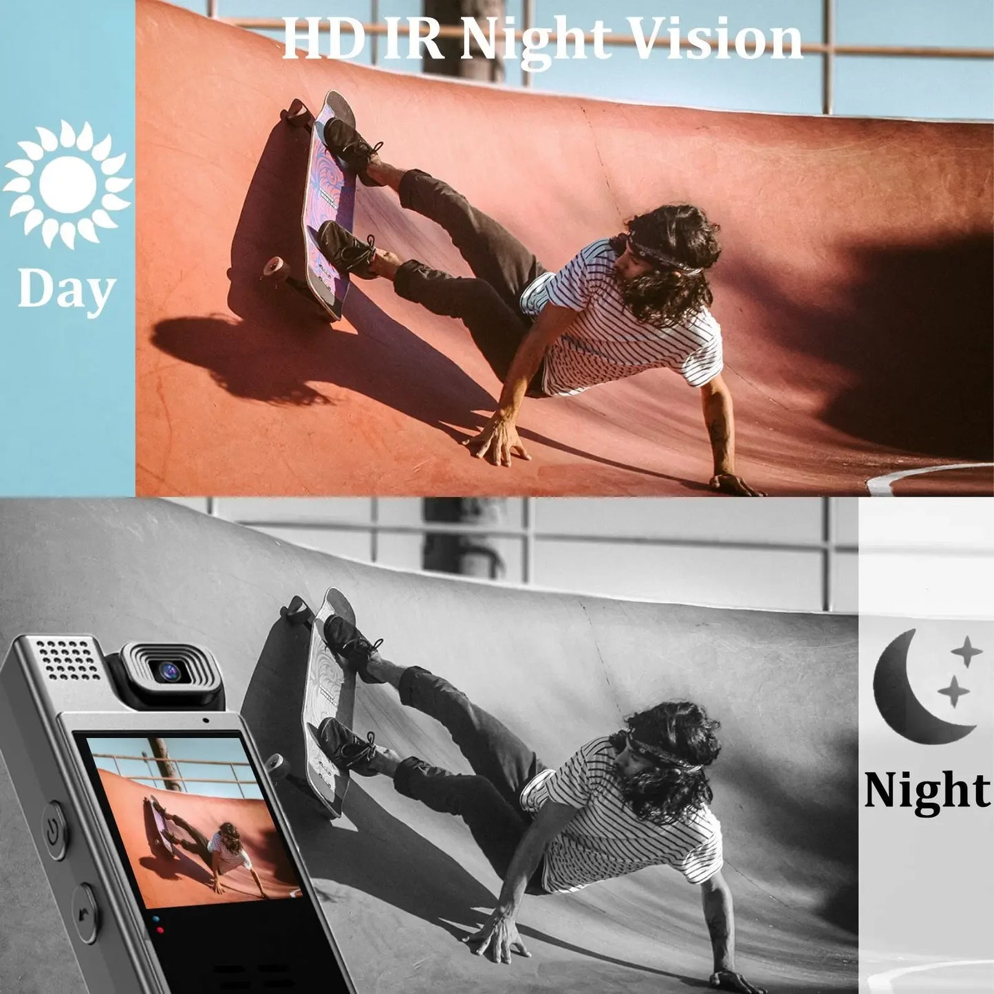 Xiaomi 8K HD Mini Action Camera Wifi Back Clip 180° Rotatable IR Night Vision Sports Cam Travel Bicycle Driver Video Recorder