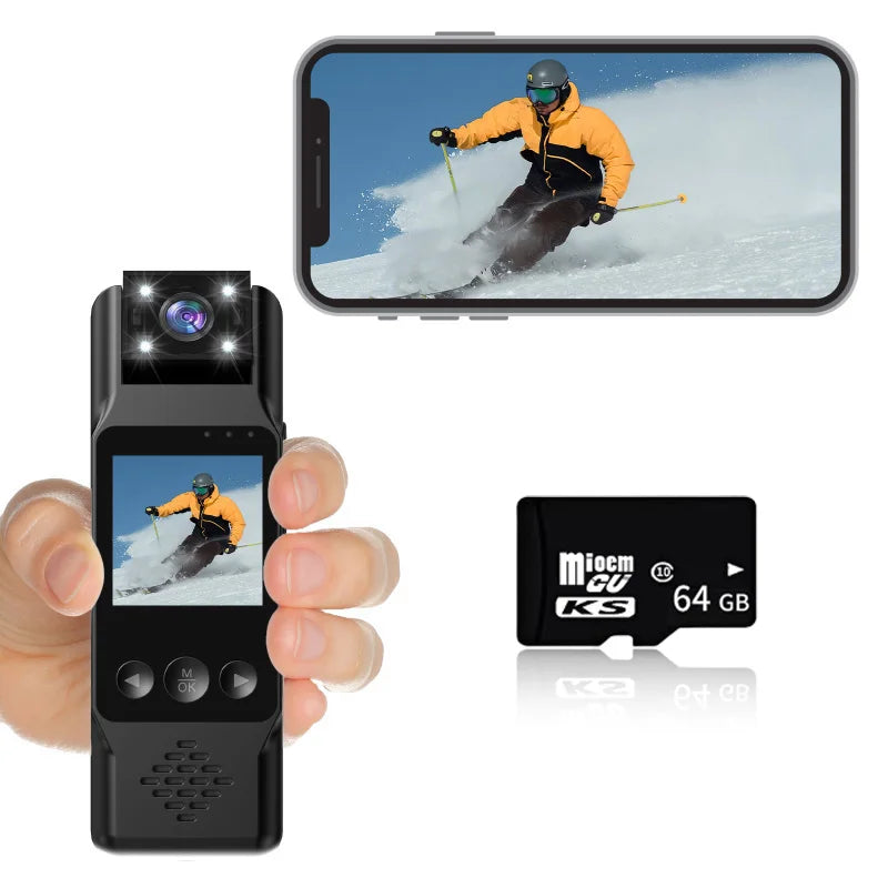 Xiaomi Sports Camera Portable Mini Camera 4K HD Wifi Magnetic Back Clip Digital Video Recorder Worn Body Cam Night Vision DVR