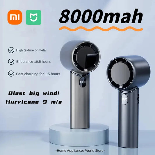 Xiaomi Electric Fan Technology Display 8000mah Wireless Portable Air Circulator Fan Desktop Air Cooling Cooler Quiet MIJIA Fan