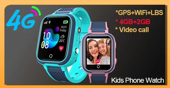 4G Smart Watch Kids GPS WIFI Video Call SOS APP Download Child Smartwatch Monitor Tracker Location Phone Watch Boys Girls Gifts