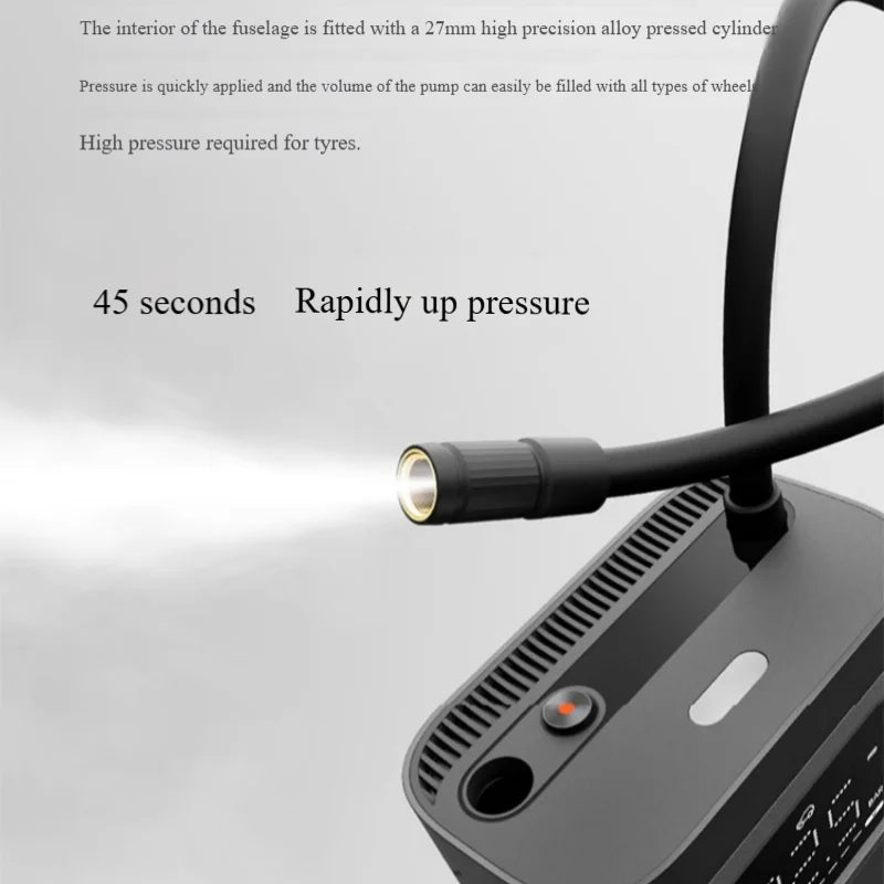 Xiaomi Mijia Air Pump 2 Portable Car & Bicycle Inflator with Tire Pressure Detection 150PSI 2000mAh Rechargeable PreSet Function