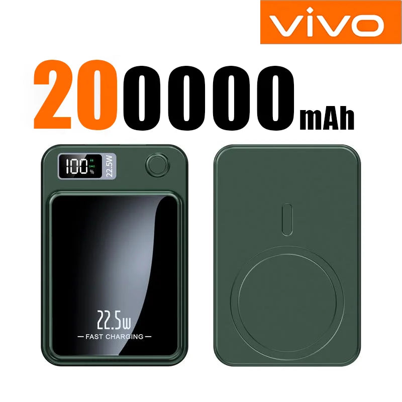 VIVO Magnetic Power Bank 200000mAh Wireless CCC Certification Fast Charge For Magsafe Portable Auxiliary Battery Pack For Iphone