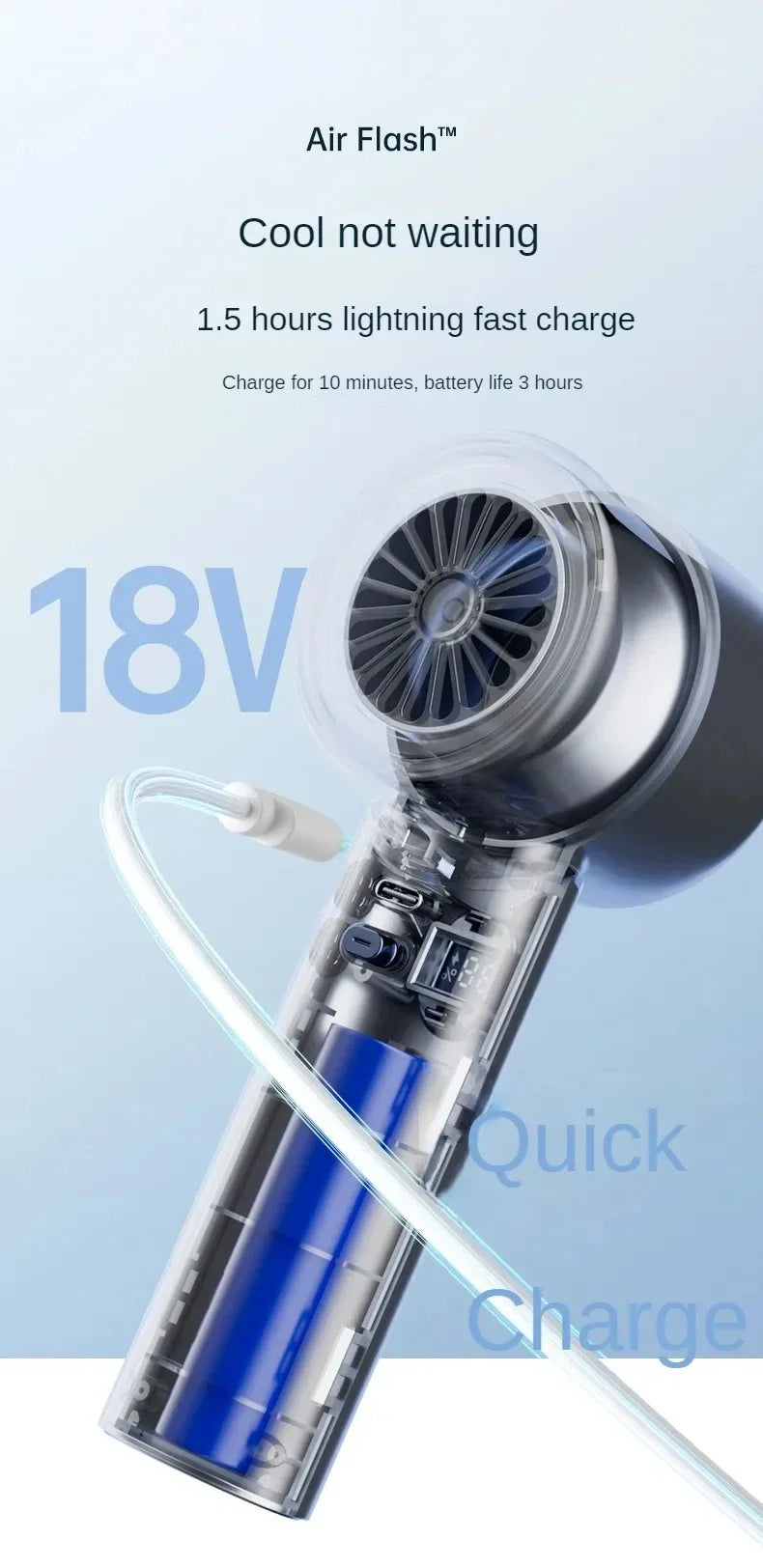 Xiaomi Electric Fan Technology Display 8000mah Wireless Portable Air Circulator Fan Desktop Air Cooling Cooler Quiet MIJIA Fan