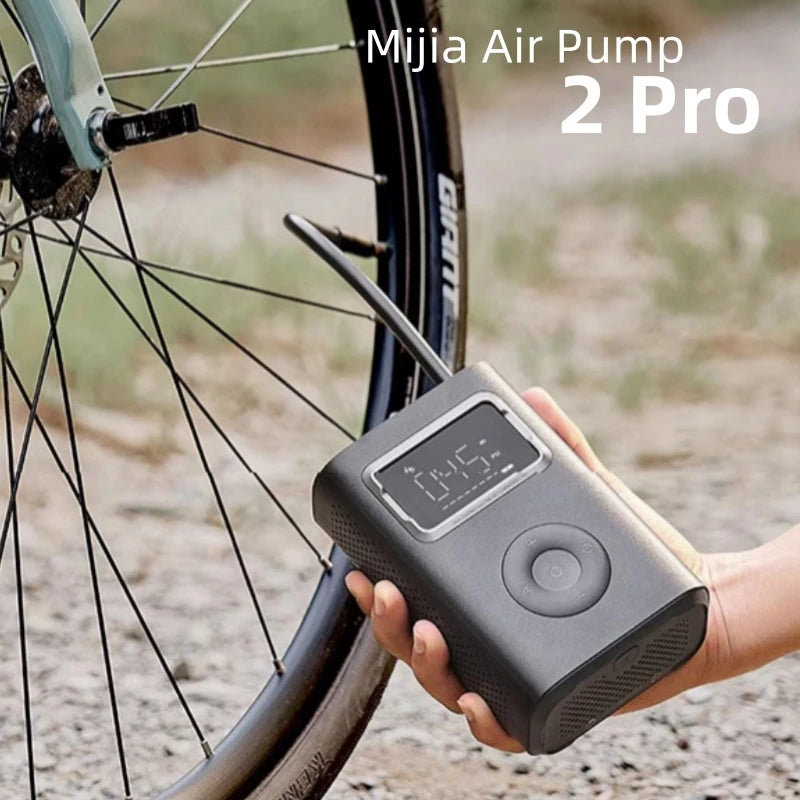Xiaomi Mijia Air Pump 2 Portable Car & Bicycle Inflator with Tire Pressure Detection 150PSI 2000mAh Rechargeable PreSet Function