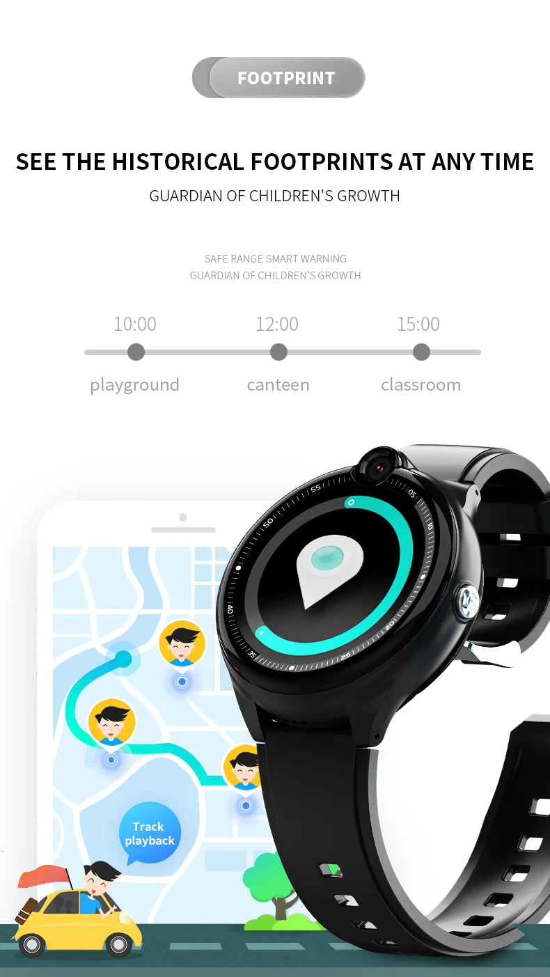 2024 best selling Kids 4G Smart Watch SOS GPS Location Tracker Video Call Chat Camera Sim Card Waterproof Smartwatch for Child