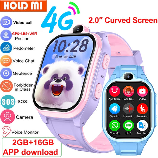 4G Smart Watch Kids GPS WIFI Video Call SOS APP Download Child Smartwatch Monitor Tracker Location Phone Watch Boys Girls Gifts
