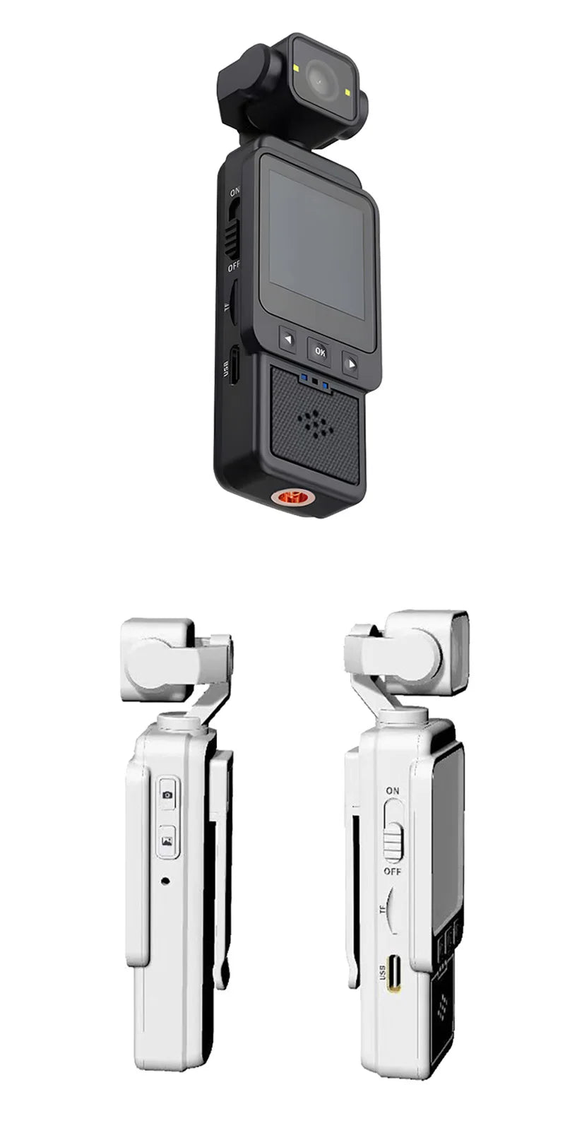 Xiaomi 8K Handheld Sports Camera 180 ° Rotating Mini Portable Anti-shake Camera HD Display WiFi Wearable Night Vision Camera