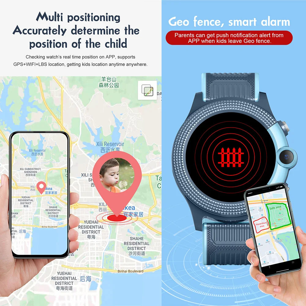 New 4G Kids Smart Watch Waterproof HD Video Call SOS GPS LBS WIFI Location Tracker Remote Monitor Children Smartwatch Boy Girl
