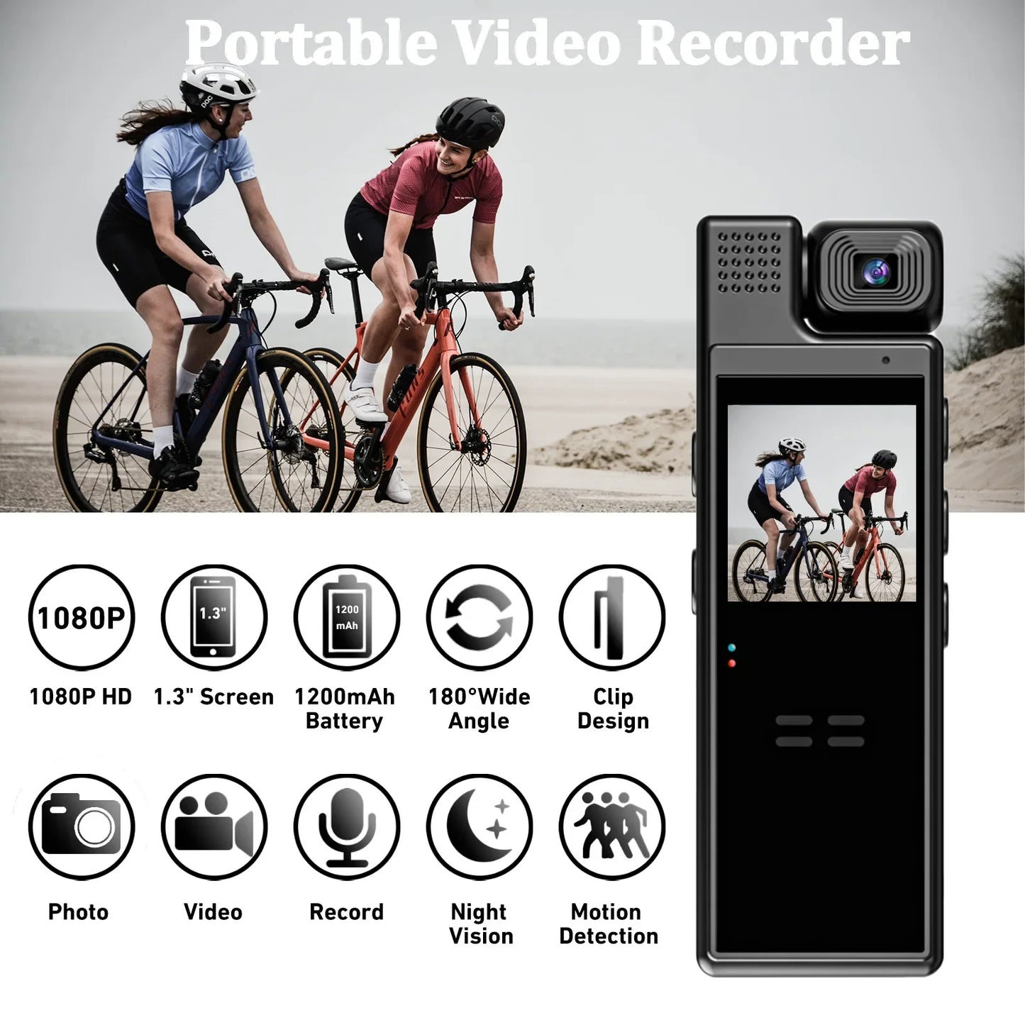 Xiaomi 8K HD Mini Action Camera Wifi Back Clip 180° Rotatable IR Night Vision Sports Cam Travel Bicycle Driver Video Recorder