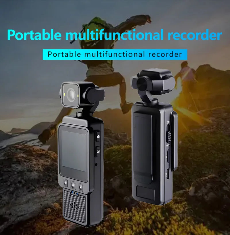Xiaomi 8K Handheld Sports Camera 180 ° Rotating Mini Portable Anti-shake Camera HD Display WiFi Wearable Night Vision Camera