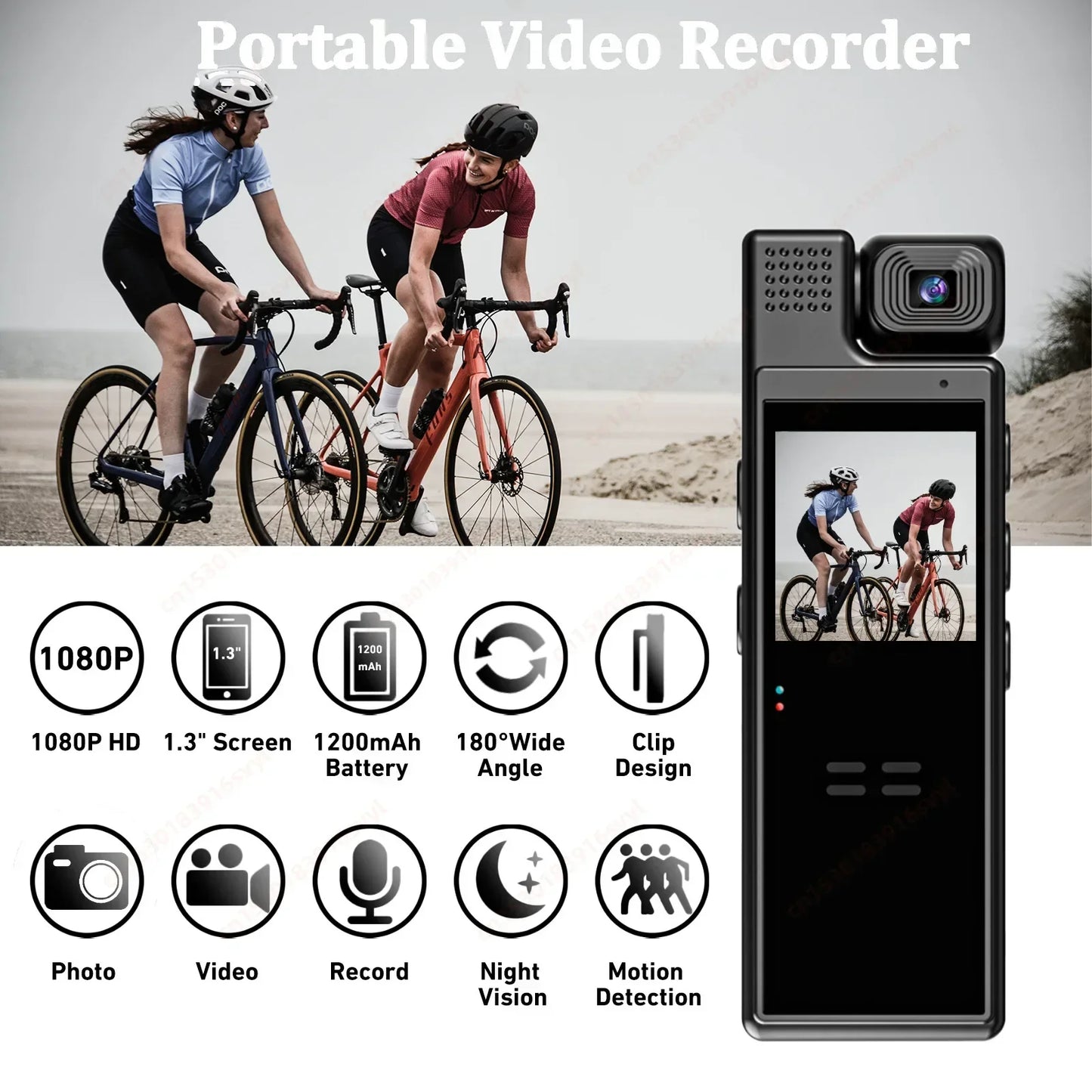 Xiaomi 8K HD Mini Action Camera Wifi Back Clip 180° Rotatable IR Night Vision Sports Cam Travel Bicycle Driver Video Recorder