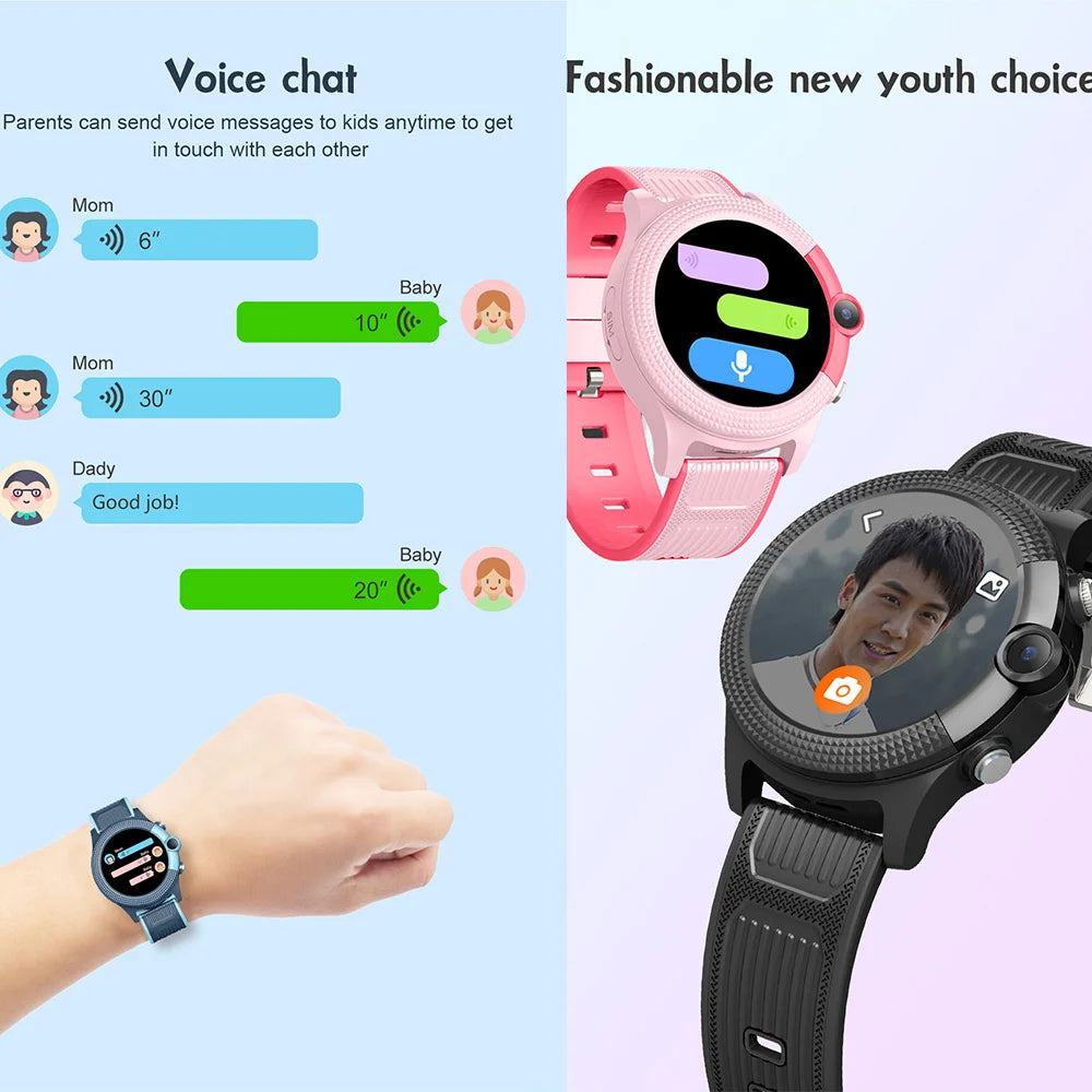 New 4G Kids Smart Watch Waterproof HD Video Call SOS GPS LBS WIFI Location Tracker Remote Monitor Children Smartwatch Boy Girl