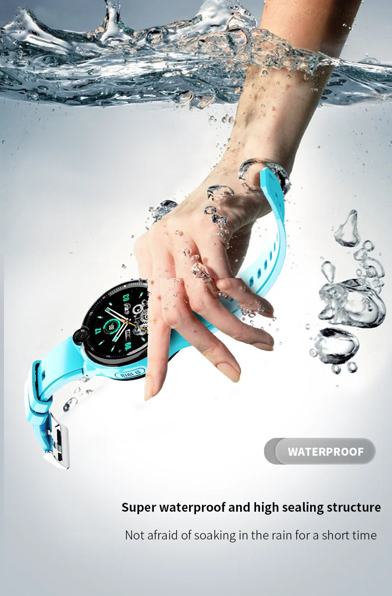 2024 best selling Kids 4G Smart Watch SOS GPS Location Tracker Video Call Chat Camera Sim Card Waterproof Smartwatch for Child