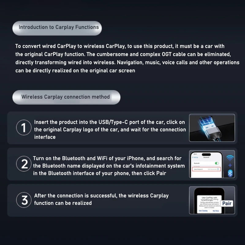 Xiaomi 2 in1 Wireless Android Auto Adapter Wireless CarPlay Dongle Car Intelligent Systems AI Smart Box For Car Wired CarPlay