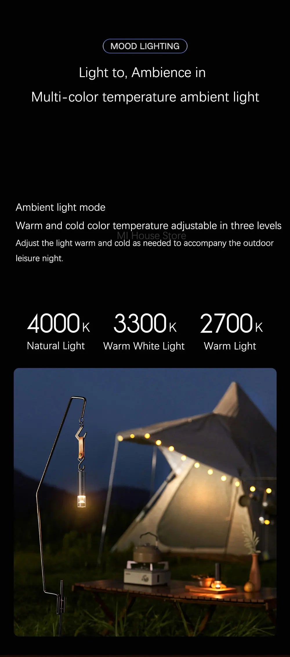 Xiaomi Mijia Flashlight Multi Functional 4in1 Rechargeable 3100mAh 1000 lumen IP65 Waterproof Emergency Light Outdoor