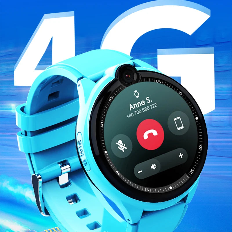 2024 best selling Kids 4G Smart Watch SOS GPS Location Tracker Video Call Chat Camera Sim Card Waterproof Smartwatch for Child