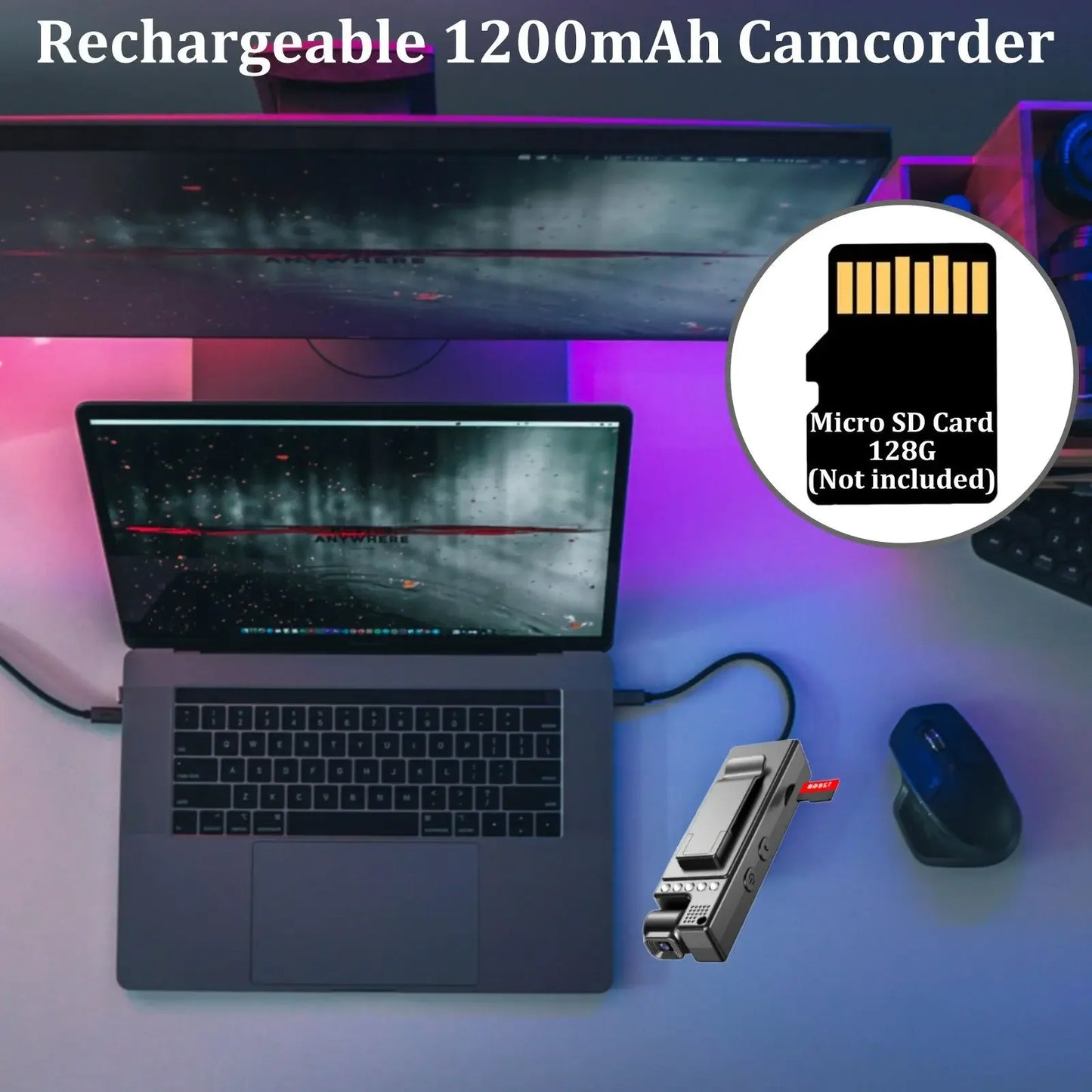 Xiaomi 8K HD Mini Action Camera Wifi Back Clip 180° Rotatable IR Night Vision Sports Cam Travel Bicycle Driver Video Recorder