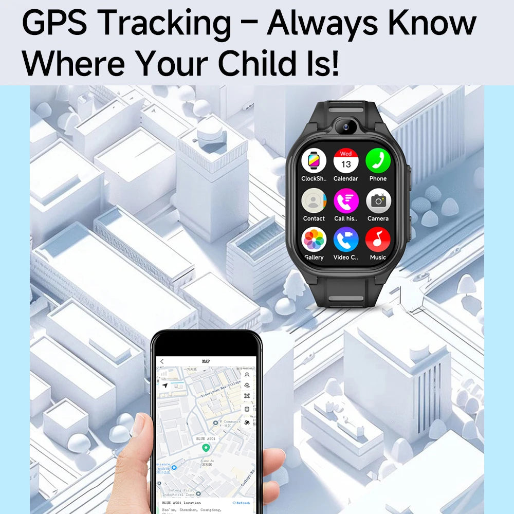4G Smart Watch Kids GPS WIFI Video Call SOS APP Download Child Smartwatch Monitor Tracker Location Phone Watch Boys Girls Gifts