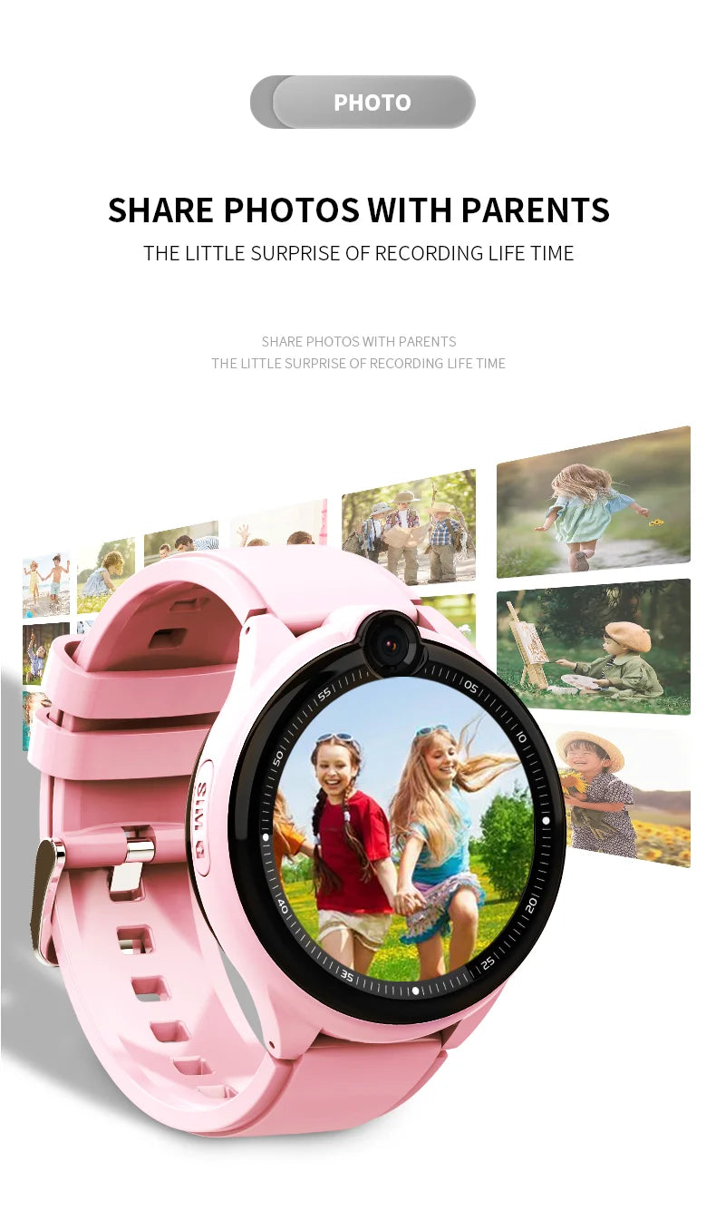 2024 best selling Kids 4G Smart Watch SOS GPS Location Tracker Video Call Chat Camera Sim Card Waterproof Smartwatch for Child