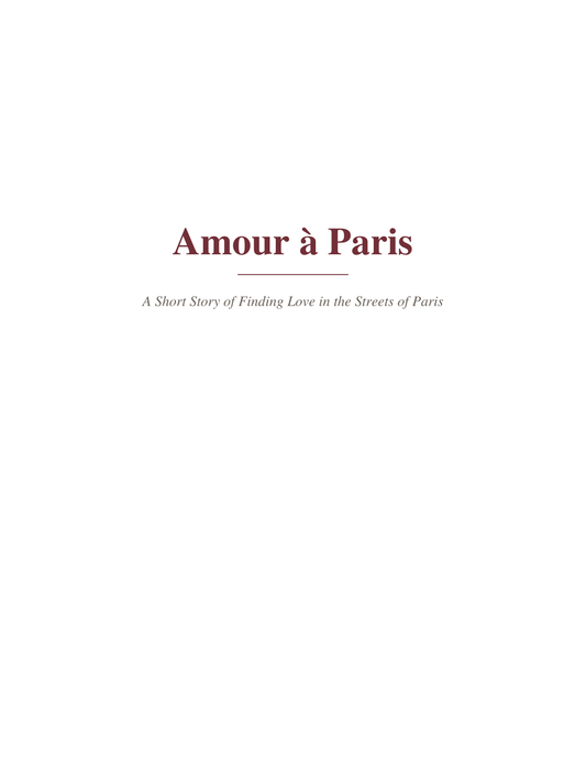 Amour à Paris — Printable Romance Short Story (PDF)